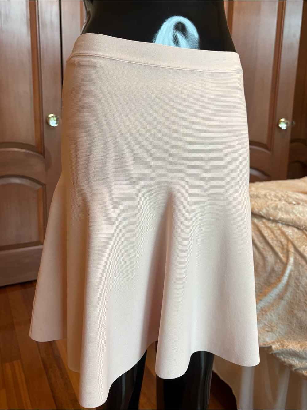 BCBGMaxazria Blush Pink Flare Skirt